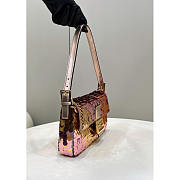 Fendi Baguette 1997 Leather And Sequinned Bag Muticolor 27x14x5cm - 5