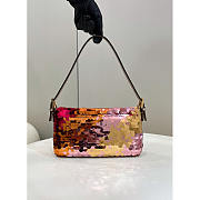 Fendi Baguette 1997 Leather And Sequinned Bag Muticolor 27x14x5cm - 3