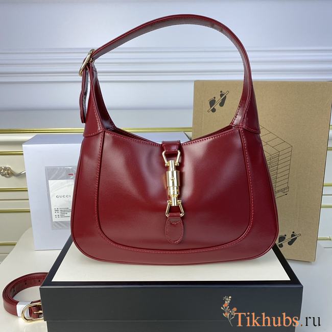 Gucci Jackie 1961 Small Shoulder Bag Red 27.5x19x4cm - 1