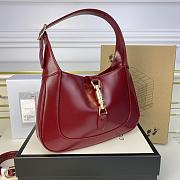 Gucci Jackie 1961 Small Shoulder Bag Red 27.5x19x4cm - 5