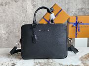 Louis Vuitton LV Armand Briefcase Black Taurillon Leather 38 x 29 x 8 cm - 1