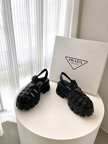 Prada Foam Rubber Sandals Black