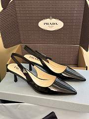 Prada Patent Leather Slingbacks Black 4.5cm - 1