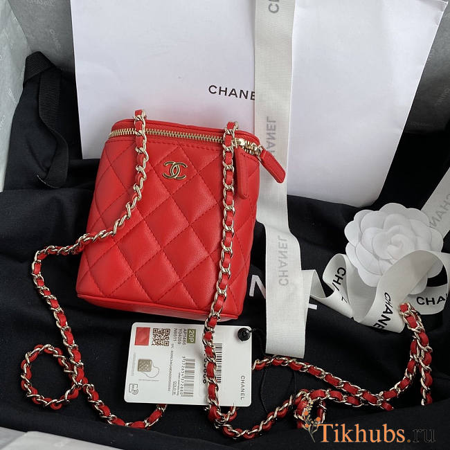 Chanel Vanity Case Red 11.5x11x4.5cm - 1