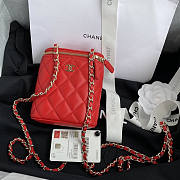 Chanel Vanity Case Red 11.5x11x4.5cm - 1