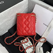 Chanel Vanity Case Red 11.5x11x4.5cm - 4