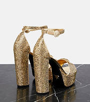 Prada Satin Platform Sandals With Crystals Gold 13.5cm - 2