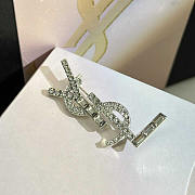 YSL Opyum  Silver Brooch - 1