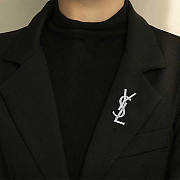 YSL Opyum  Silver Brooch - 2