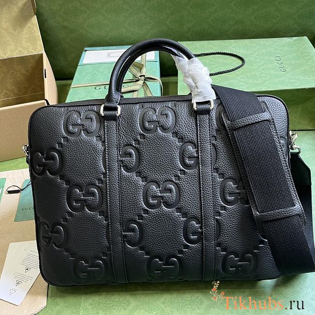 Gucci Jumbo GG Briefcase Black 40x29x6cm - 1