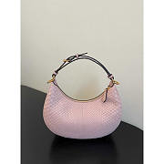 Fendi Small Fendigraphy Hobo Bag Python Leather Pink 29x24.5x10cm - 1