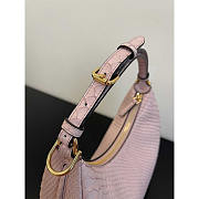 Fendi Small Fendigraphy Hobo Bag Python Leather Pink 29x24.5x10cm - 3