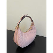 Fendi Small Fendigraphy Hobo Bag Python Leather Pink 29x24.5x10cm - 2