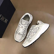Dior B30 CD White Leather Grey Mesh Low Runner Sneaker - 5