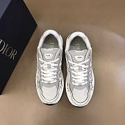 Dior B30 CD White Leather Grey Mesh Low Runner Sneaker - 4