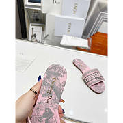 Dior Dway Slide Pink and Gray Cotton Sauvage Motif  - 3