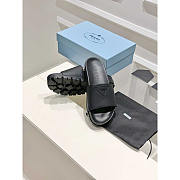 Prada Rubber Slides Black - 4