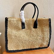 YSL Rive Gauche Tote Bag Raffia Leather 48x36x16cm - 5