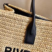 YSL Rive Gauche Tote Bag Raffia Leather 48x36x16cm - 6
