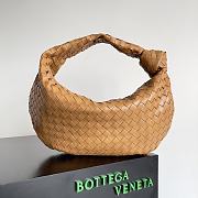 Bottega Veneta Small Jodie Intrecciato Leather Shoulder Bag Caramel 48x40x16cm - 1