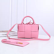Bottega Veneta Candy Arco Leather Tote Bag Pink 20x13x7cm - 1