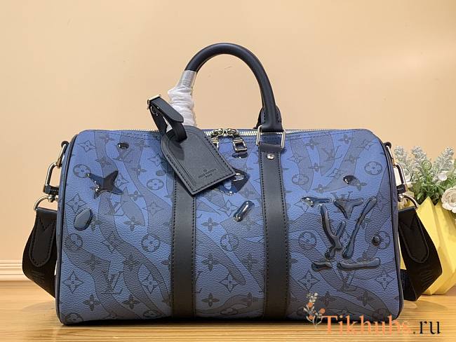 Louis Vuitton LV Keepall Bandoulière 35 Blue 34 x 21 x 16 cm - 1