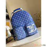 Louis Vuitton LV Backpack Multipocket Clouds Monogram Blue 30x40x15cm - 1