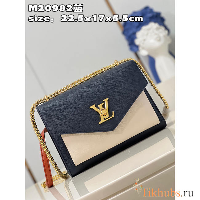 Louis Vuitton LV Mylockme Chain Bag Navy Blue 22.5 x 17 x 5.5 cm  - 1