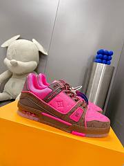 Louis Vuitton LV Sneaker Trainer Pink Brown - 1