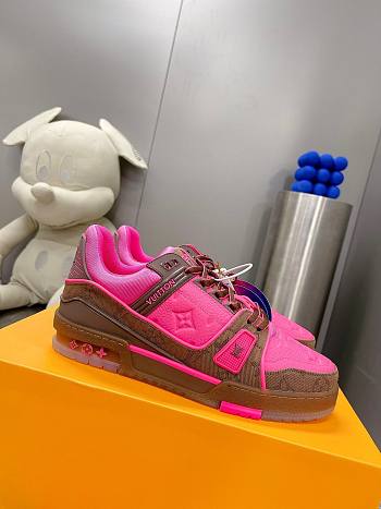 Louis Vuitton LV Sneaker Trainer Pink Brown