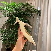 Jimmy Choo Patent White Heel 6.5cm - 1