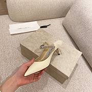 Jimmy Choo Patent White Heel 6.5cm - 2