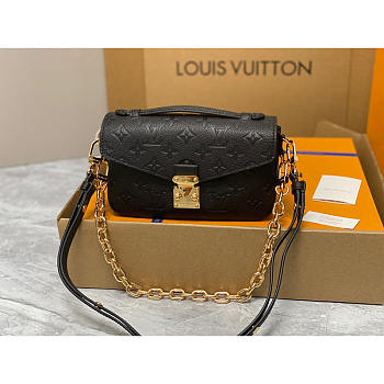 Louis Vuitton LV Pochette Métis East West Black Bag 21.5x6x13.5cm