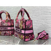 Dior Medium Lady D-Lite Bag Pink Multicolor 24 x 20 x 11 cm - 5