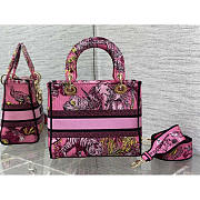 Dior Medium Lady D-Lite Bag Pink Multicolor 24 x 20 x 11 cm - 4