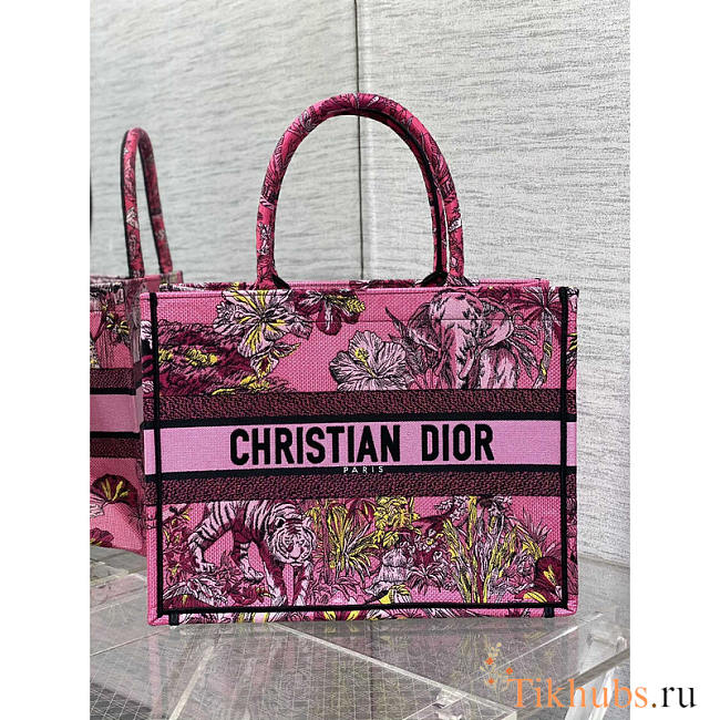 Dior Medium Book Tote Peach Multicolour 36x18x28cm - 1