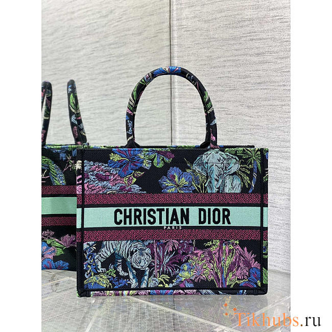 Dior Medium Book Tote Blue Multicolor 36 x 27.5 x 16.5 cm - 1