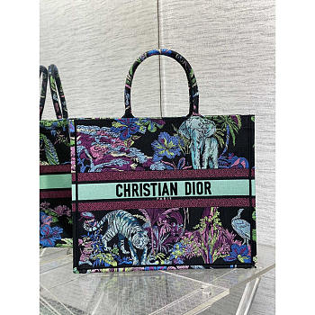 Dior Large Book Tote Blue Multicolor 42x35x18.5cm