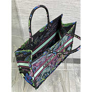 Dior Large Book Tote Blue Multicolor 42x35x18.5cm - 5