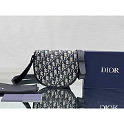 Dior Mini Gallop Bag With Strap Beige and Black Oblique 20.5 x 16 x 5 cm - 6