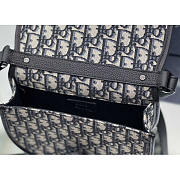 Dior Mini Gallop Bag With Strap Beige and Black Oblique 20.5 x 16 x 5 cm - 3