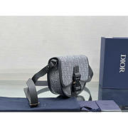 Dior Mini Gallop Bag With Strap Ruthenium-Colored 20.5 x 16 x 5 cm - 6