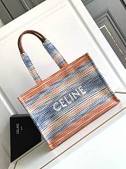 Celine Large Cabas Thais Striped Textile Multicolor 41x28x17cm - 1