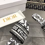 Dior Dway Slide Black and White Cotton Bandana  - 5