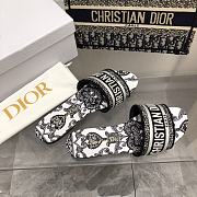 Dior Dway Slide Black and White Cotton Bandana  - 2