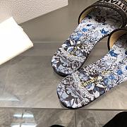 Dior Dway Slide Blue Multicolor Cotton - 3