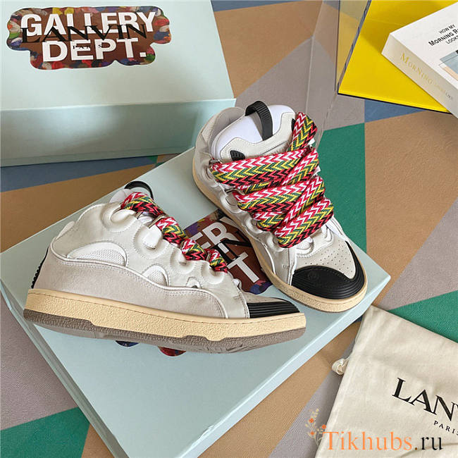 Lanvin Curb Suede Trim Sneakers - 1