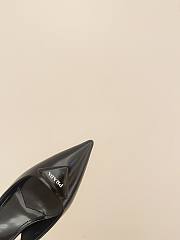 Prada Brushed Leather Slingback Pumps Black 7.5cm - 2