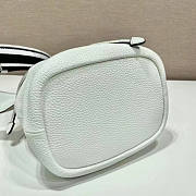 Prada Leather Bucket Bag White 25x19.5x14cm - 4