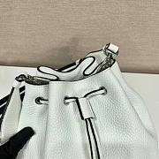 Prada Leather Bucket Bag White 25x19.5x14cm - 2